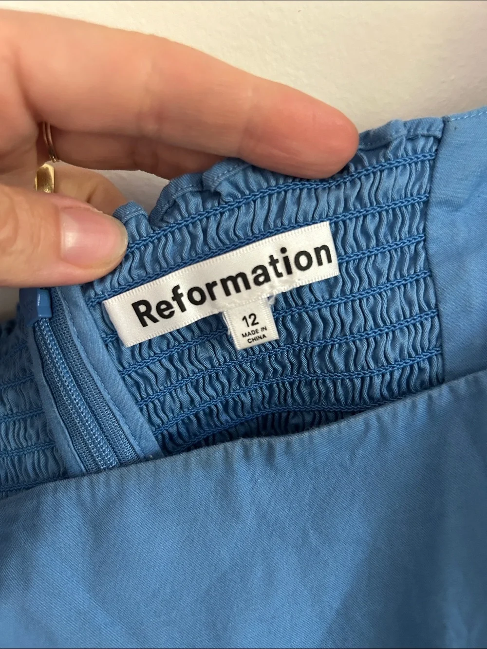 Reformation Jaxley top in azure blue 💙